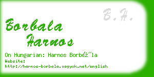 borbala harnos business card